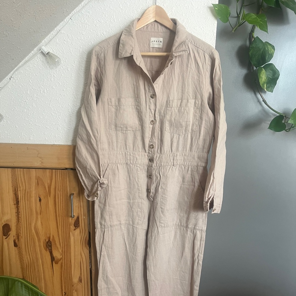 Offon clothing linen jumpsuit